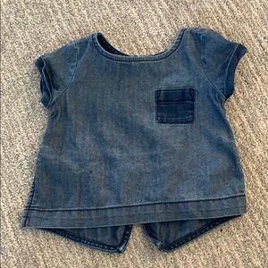 Split back, denim top